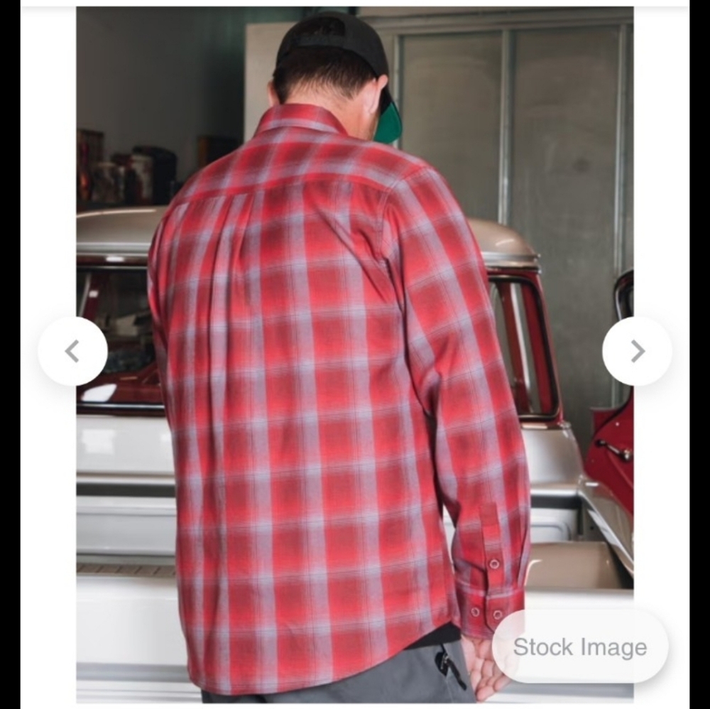 NWOT Men's Dixxon The Game Over Switch Suspension Button Plaid Flannel Size 2X - Picture 2 of 6
